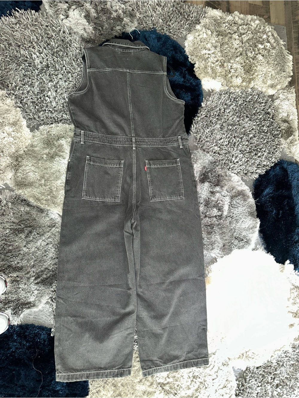 Vintage-Inspired women’s Black Denim Jumpsuit - Picture 5 of 5